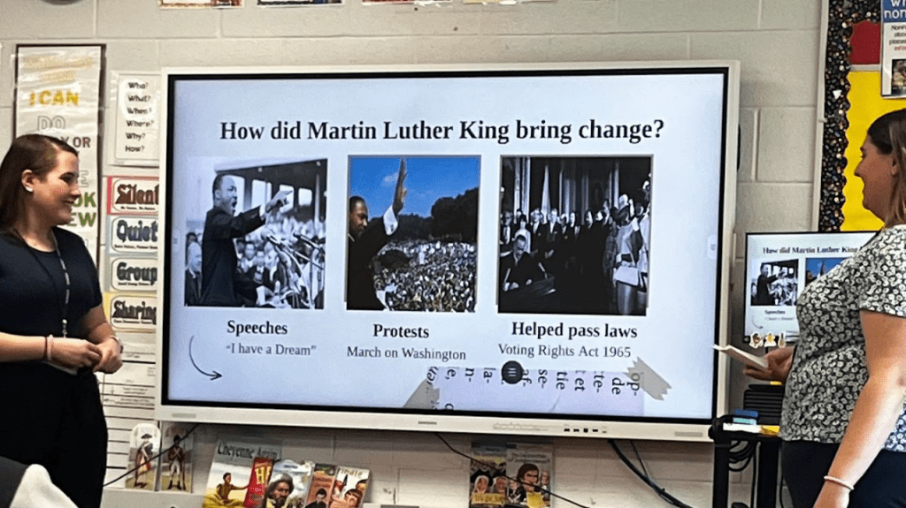How did Martin Luther King bring change presentation