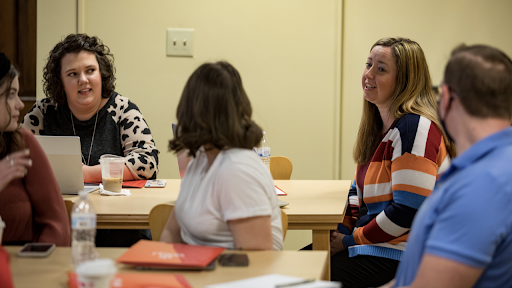 Teachers in a group setting