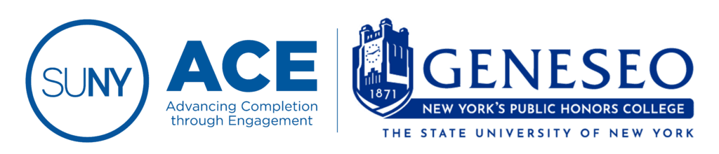 SUNY ACE logo and SUNY Geneseo logo