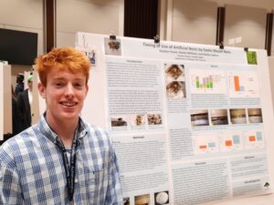 Stephen Hoare ('23) presenting his research at GREAT Day in 2022.