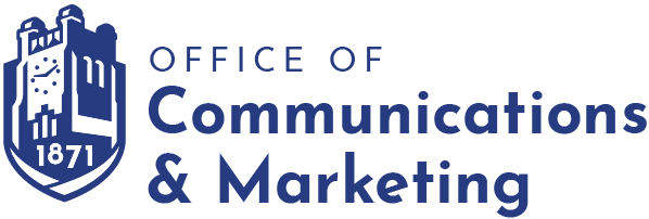 Alt-DepartmentLockup-Horiz_onWhite_CommMark Alternate horizontal Communications and Marketing logo lockup