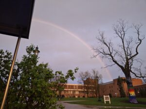 Rainbow outside of the Multicultural Center at SUNY Geneseo - Beyond Chaotic show