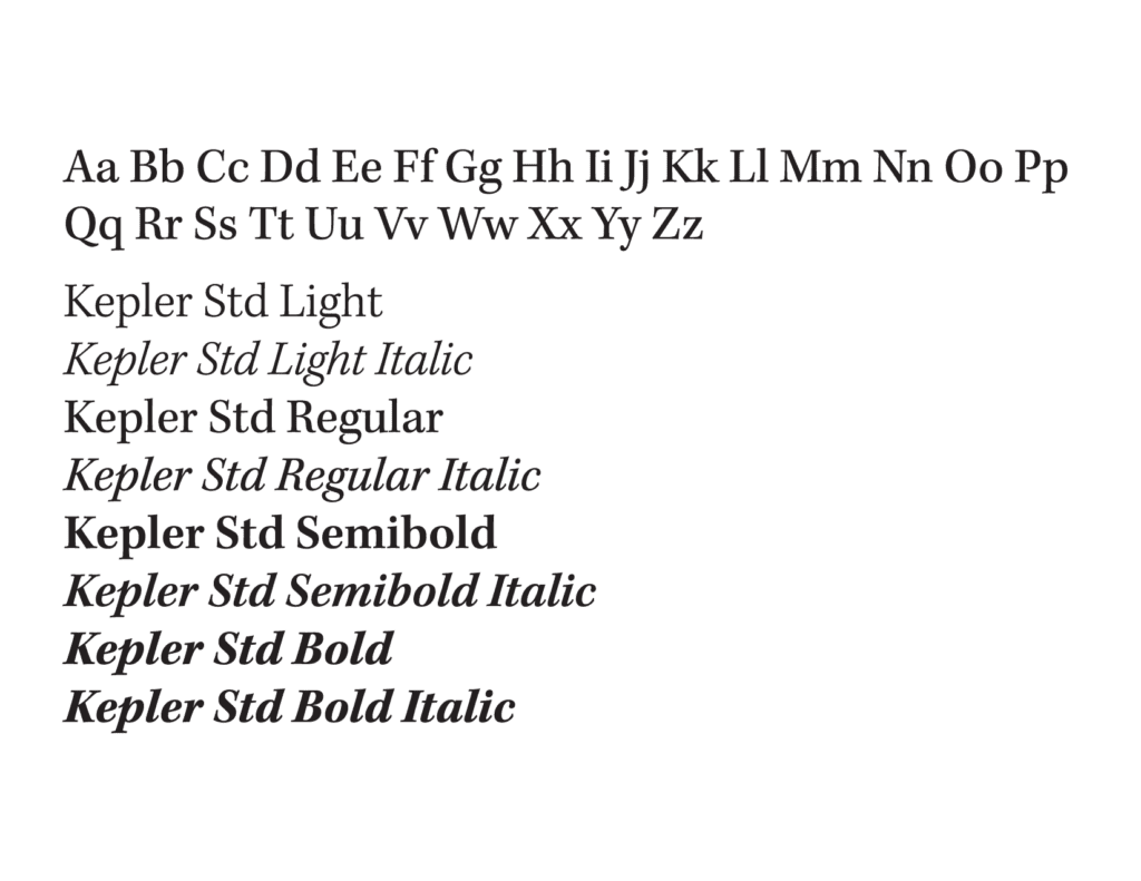 Kepler STD Font Family