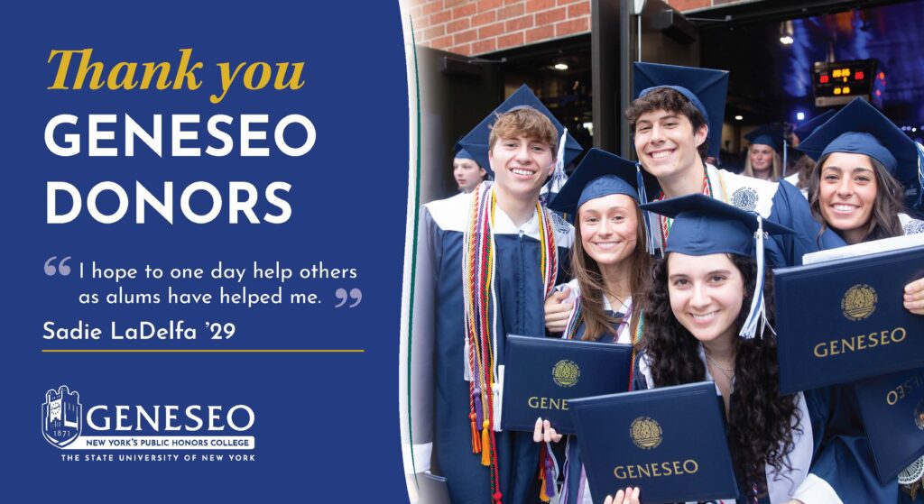 Thank You Geneseo Donors postcard