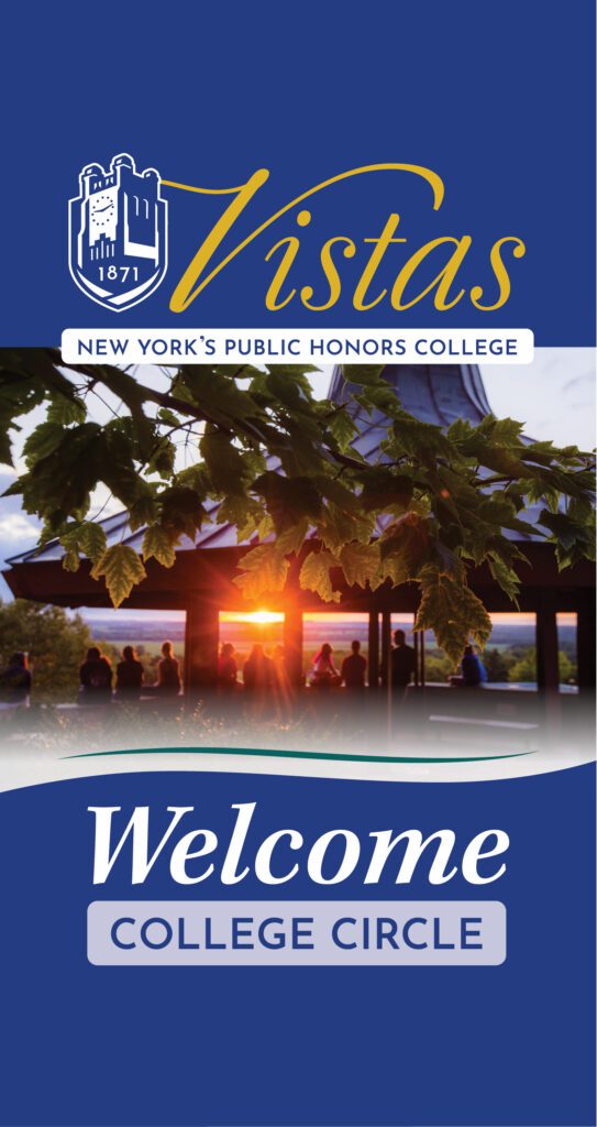 Vistas Welcome College Circle light pole banner