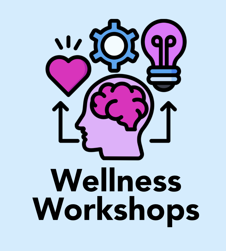 Wellness Workshop Icon Wellness Workshop Icon with brain, heart, gear, and lightbulb