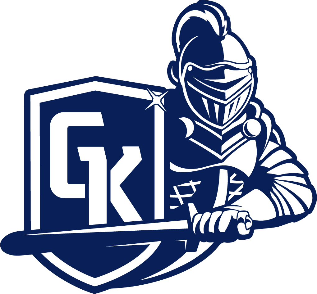 Primary_1C primary athletic logo with knight and shield one color