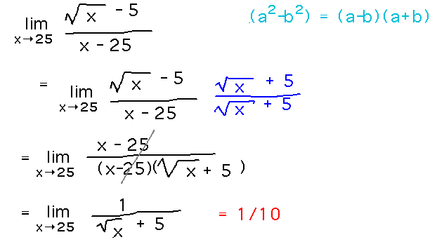 Multiply by (sqrt(x)+5))/(sqrt(x)+5) to cancel out x - 25