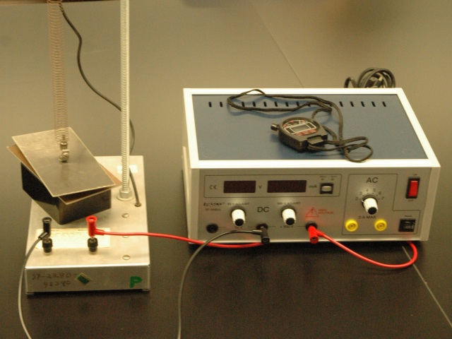 Lab equipment on a table