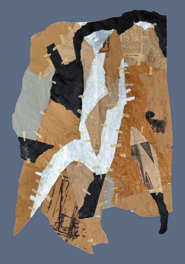FIGURA II.
              collage. 28" x 20" (70 x 50 cm)